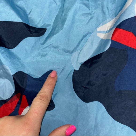 Reebok Blue Camo Boys Blocker Size 10/12 L Red Zip Lightweight Jacket Athletic - Picture 14 of 14